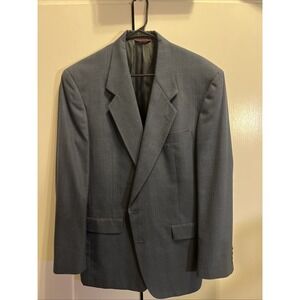 Wool Hart Schaffner Marx 44R Navy Sport Coat Blazer Jacket 3 Button
